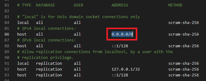 postgresql 외부 접속 가능하게 설정하기