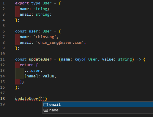 typescript keyof